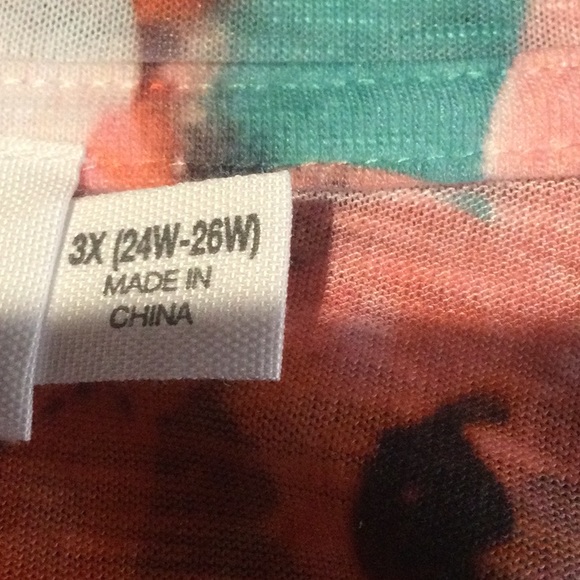 Time and Tru Colorful Women's Top Size 3X (24W-26W) - Picture 8 of 12